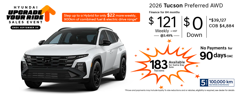 2026 Tucson Preferred AWD - Upgrade Your Ride Sales Event 