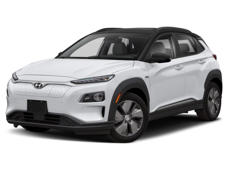 2021 Hyundai Kona Electric Preferred w/Two-Tone Roof FWD Chalk White w/Black Roof  Shot 4